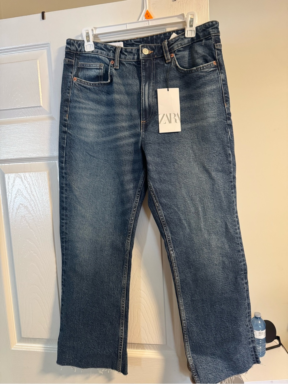 ZARA Blue Crop Flare Jeans